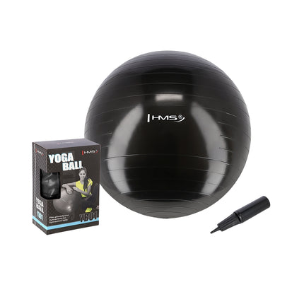 55cm Black Gym Ball – Anti-Burst, Non-Slip