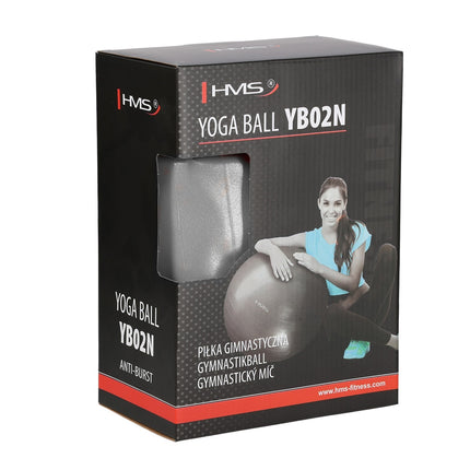 55cm Graphite Gym Ball – Anti-Burst Stability Ball