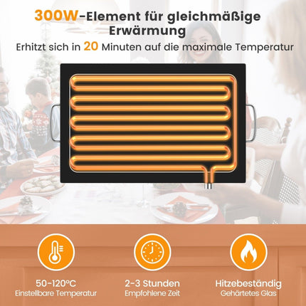 56 x 36 cm warming plate Electric food warmer with heating plate function 50 - 120℃