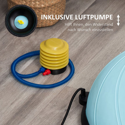 58 cm Half Yoga Ball Trainer with rope for balance stability