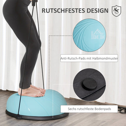58 cm Half Yoga Ball Trainer with rope for balance stability