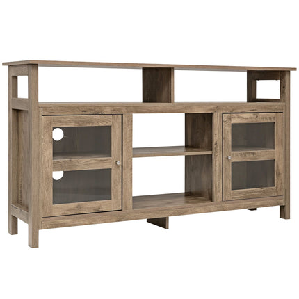 58-Inch TV Stand, 2 Cabinets, Fits Up to 65-Inch TV