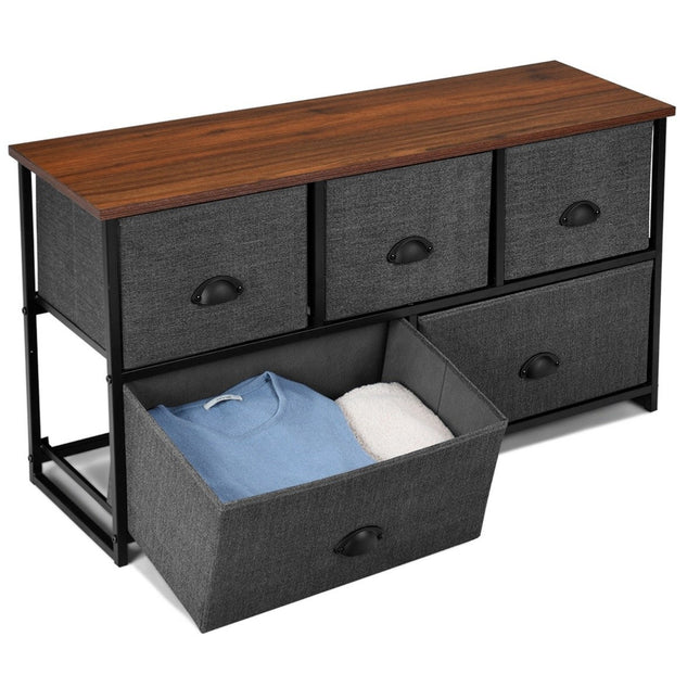 5 Drawer Storage Unit Horizontal Cube Storage Chest 100 x 30 x 53.5 cm