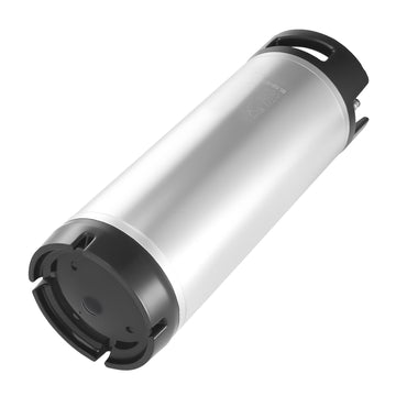 5 Gallon Ball Lock Corny Keg, 304 Stainless Steel, Handles, Rubber Base