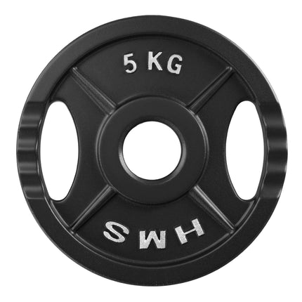 5 Kg Black Olympic Weight Plate, Cast Iron