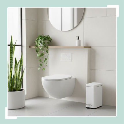 5L Bathroom Bin, Soft-Close, Foot Pedal