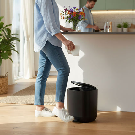 5L Bathroom Bin, Soft-Close, Foot Pedal