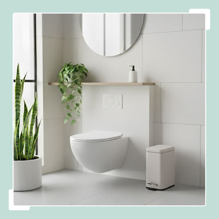 5L Bathroom Bin, Soft-Close, Foot Pedal, Matte Finish