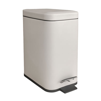 5L Bathroom Bin, Soft-Close, Foot Pedal, Matte Finish
