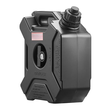 5L Gas Can with Spout and Lockable Bracket, Black