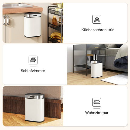 5L Stainless Steel Trash Can, Freestanding or Hanging