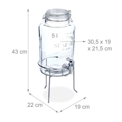 5 L beverage dispenser with stand