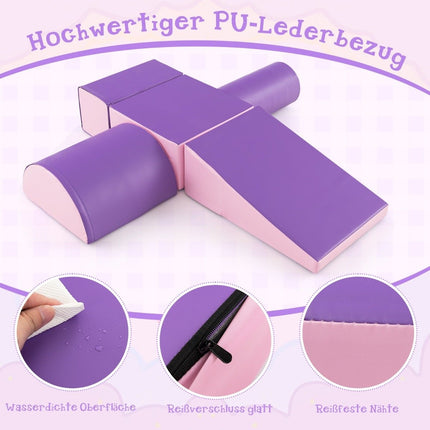 5 PCS. Foam building blocks, giant building blocks for running around and climbing, large building blocks, purple
