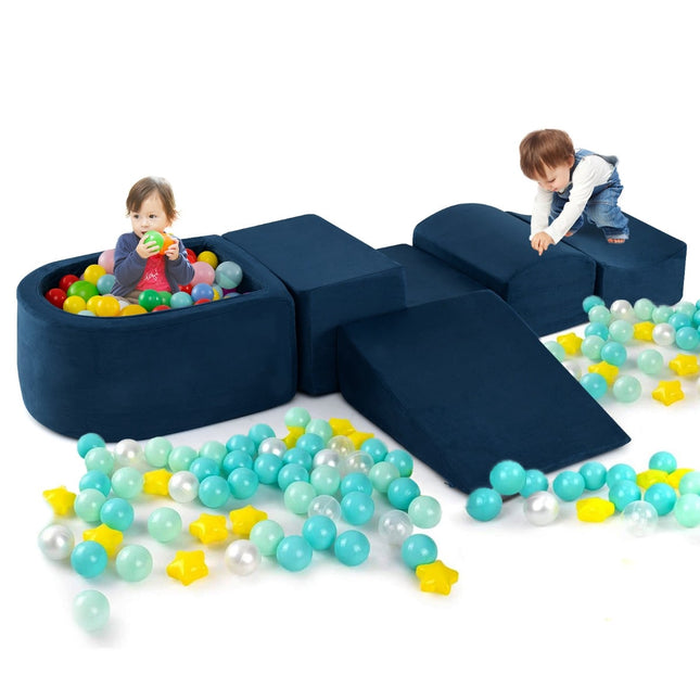 5-Piece Foam Climbing Blocks Set with Ball Pit