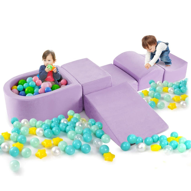 5-Piece Foam Climbing Blocks with Ball Pit for Kids