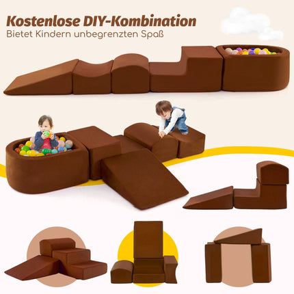 5-Piece Foam Climbing Blocks with Ball Pit for Kids