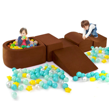 5-Piece Foam Climbing Blocks with Ball Pit for Kids