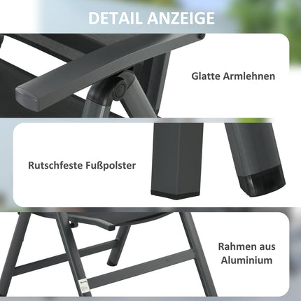 Outdoor garden furniture set - table and 4 folding chairs