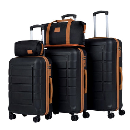 5-Piece Luggage Set, TSA Lock, Spinner Wheels, Black