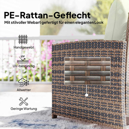 5-Piece Outdoor Balcony Furniture Set with Cushions