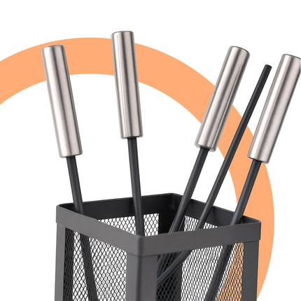 5-Piece Stainless Steel Fireplace Tool Set
