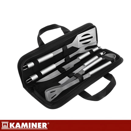 5-Piece Stainless Steel Grill Tool Set with Case