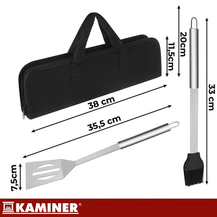 5-Piece Stainless Steel Grill Tool Set with Case