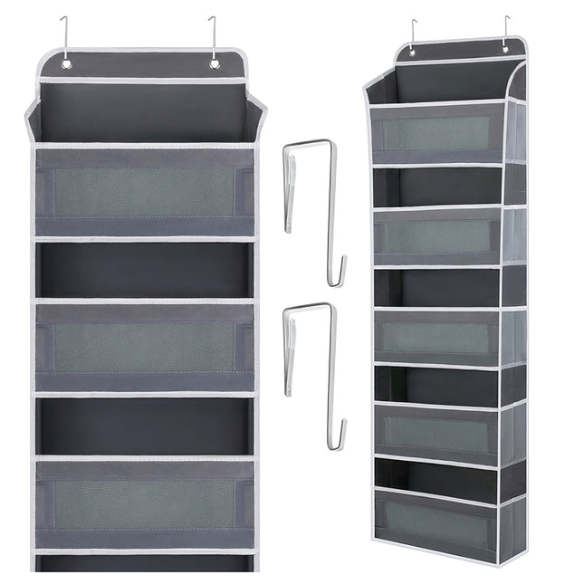 5-Shelf Hanging Door Organizer, Stainless Steel Hooks