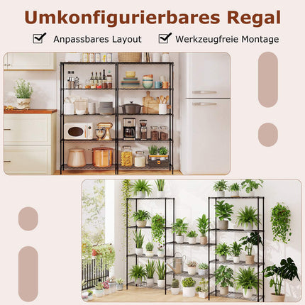 5-Tier Adjustable Metal Storage Shelf – Heavy Duty