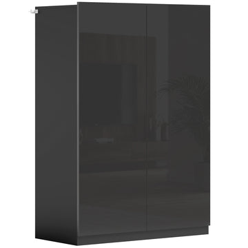 5-Tier Black Shoe Cabinet, Adjustable Shelves, Holds 20 Pairs
