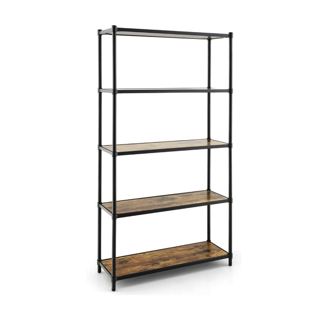 5-Tier Bookcase Freestanding Storage Rack 80 x 29 x 154 cm