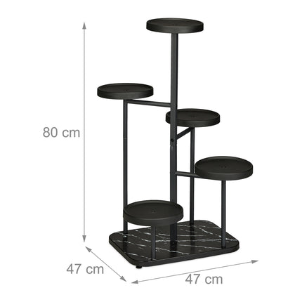 5-Tier Metal & Plastic Plant Stand