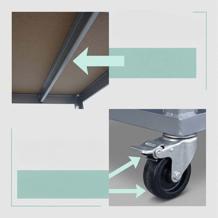 5-Tier Mobile Shelving Trolley – Locking Castors