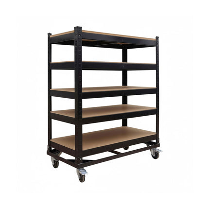 5-Tier Mobile Shelving Trolley With Locking Castors