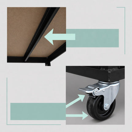 5-Tier Mobile Shelving Trolley With Locking Castors