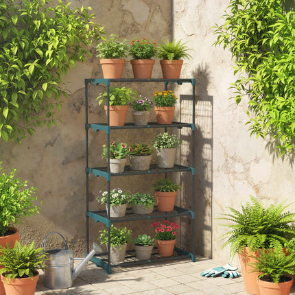 5-Tier Plant Stand, Steel Frame, Moisture-Resistant