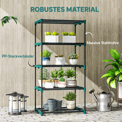 5-Tier Plant Stand, Steel Frame, Moisture-Resistant