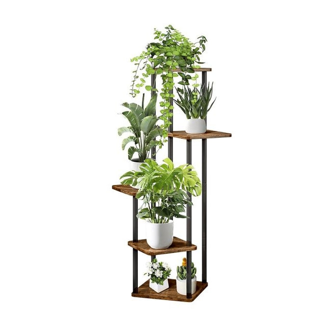 5-Tier Plant Stand with Square Shelves