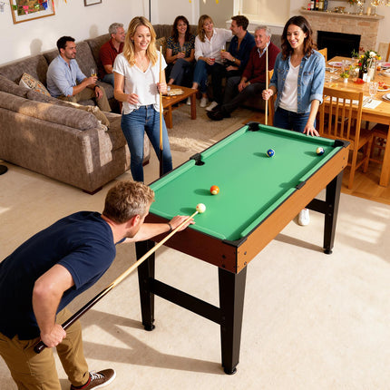 5-in-1 Game Table, Foosball, Hockey, Tennis, Walnut