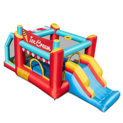 5-in-1 Inflatable Bounce House with Slide & Ball Pit
