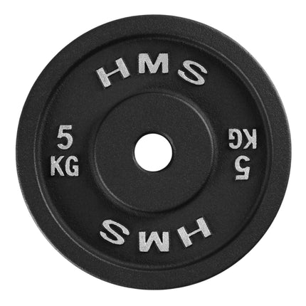 5 kg Cast Iron Weight Plate, 31 mm Hole, Black