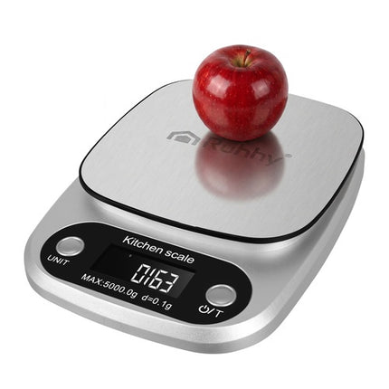 5kg Electronic Kitchen Scale, Stainless Steel, Tare Function