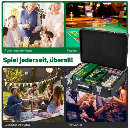 600-Piece Poker Chip Set with Case – 14g Clay Chips