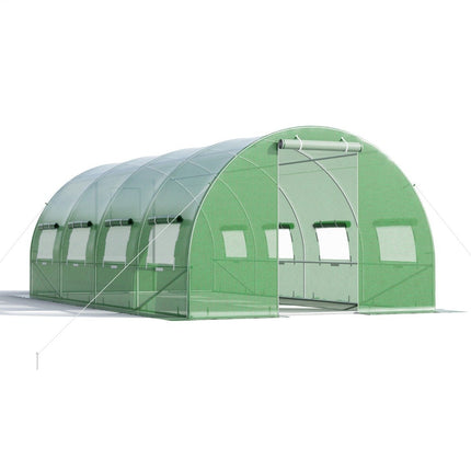 600 x 300 x 200 cm Large Walk-in Tunnel Greenhouse Green