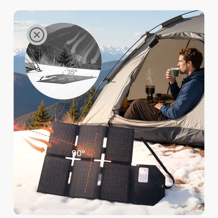 60W Foldable Solar Panel Charger, MC4, USB-C, DC