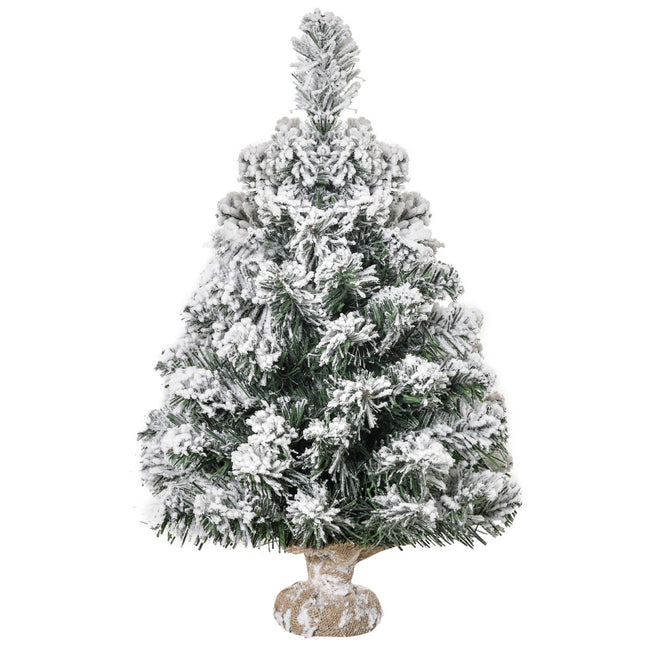 60cm Artificial Christmas Tree with Snow Effect, Indoor Use