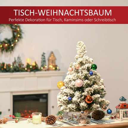 60cm Artificial Christmas Tree with Snow Effect, Indoor Use