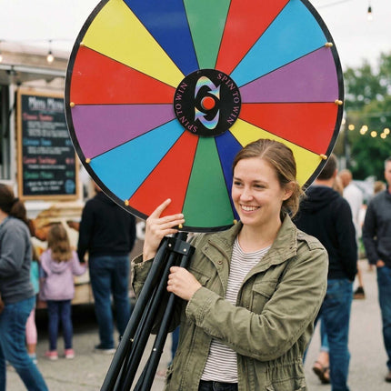 60 cm Multicoloured Prize Wheel with Stand