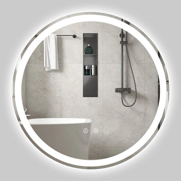 Ronde LED-badkamerspiegel van 60 cm met instelbare helderheid
