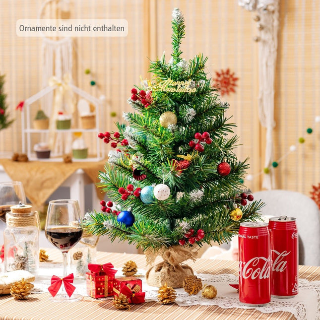 60 cm Tabletop Christmas Tree with PVC Branches & Berries